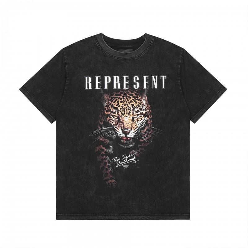 Mens Oversized Vintage Washed Cotton T-Shirt With Cartoon Animal Print Streetwear Loose Fit Short Sleeve Tee