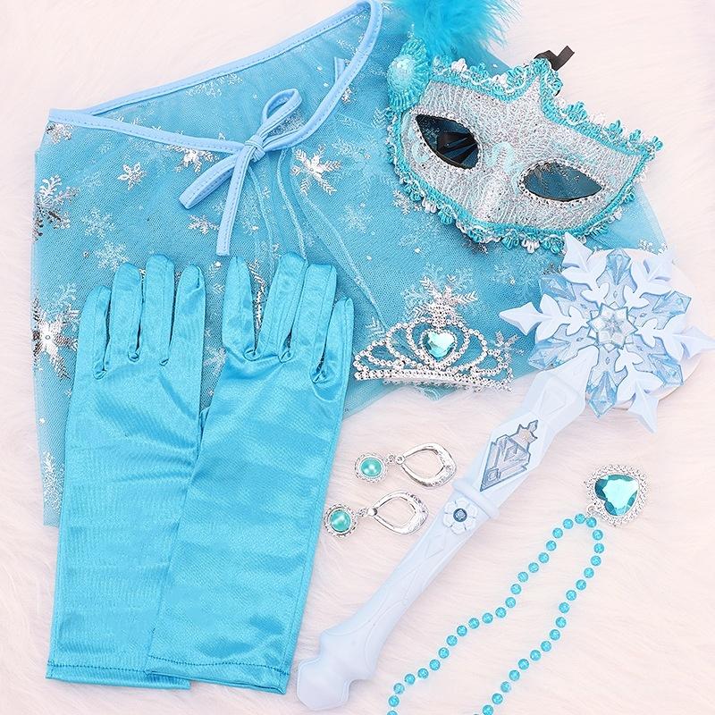 1Set Snowflake Light Sound Sticks Kid Cosplay Props Princess Wand Toy Fairy Girls Glowing Wands Christmas Halloween Children Toy