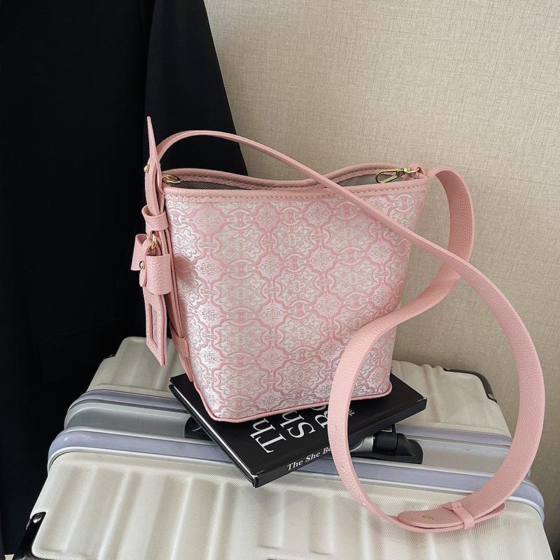 Song Brocade DIY Embroidery Kit: Chinese-Style Handmade Bucket Tote & Crossbody Bag.