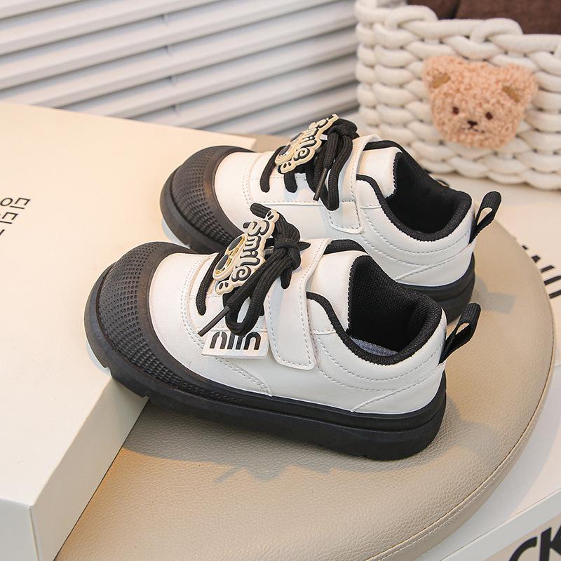 

Children s sports shoes 2025 spring boys solid bottom casual shoes girls cartoon board shoes baby lace-up shoes 27-32 yards FCL, 48 pairs чёрный
