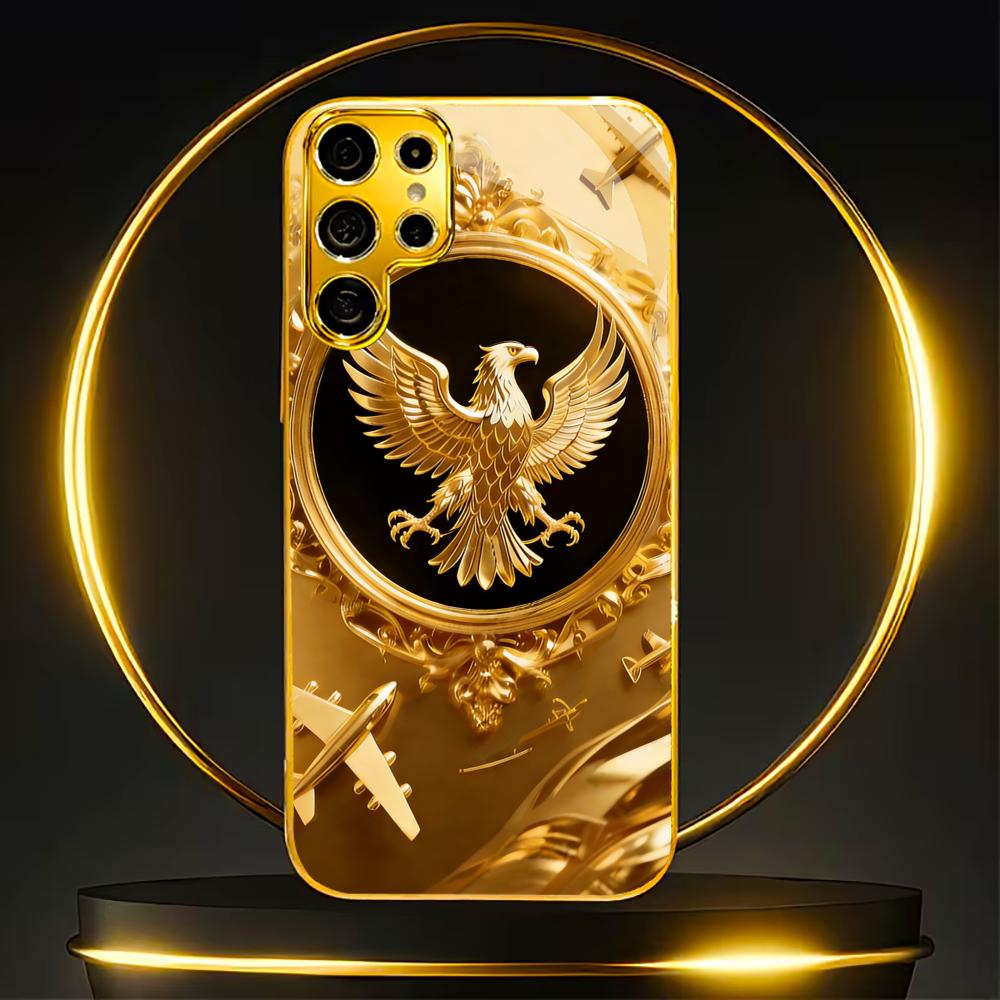 Golden bird pattern   Phone Case for Samsung Galaxy S26 S25 S24 S23 S22 S21 FE Ultra Plus back cover