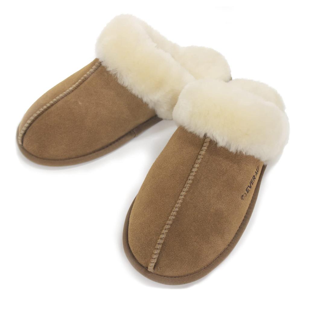 Craftworks EVERAU Mouton Slippers EA001RCH23 23cm Chestnut,