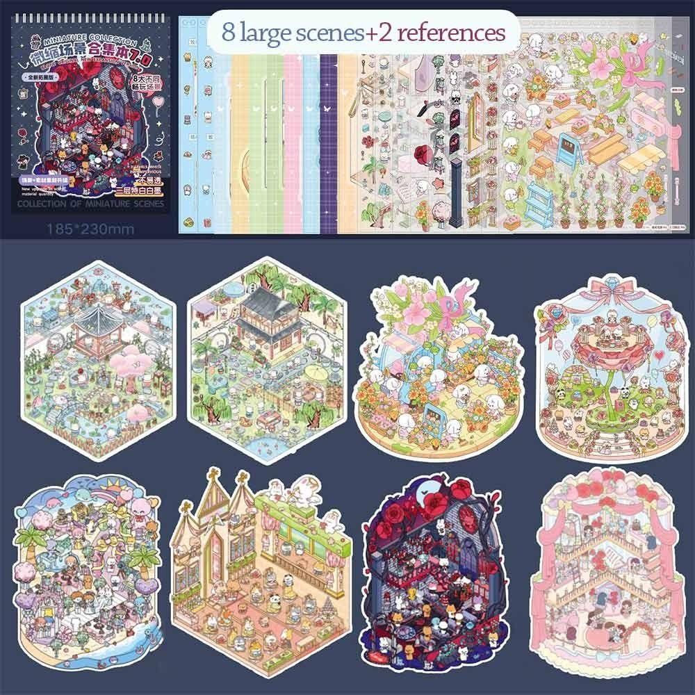 5.0 City Series Landscaping Stickers Book Scrapbooking Material DIY Handbook Stickers  Kids