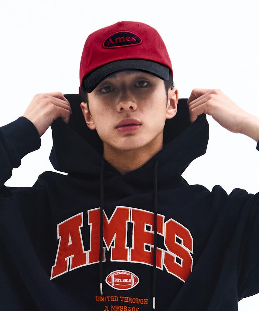AMES-WORLDWIDE Symbol Logo Twotone Ball Cap Red