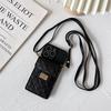 Wallet Mobile Phone Case Is Suitable For Apple 16 Lock Card Bag Iphone17 Messenger 15 Fine Hole Anti-Drop Silicone.