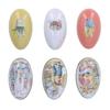6pcs Iron Easter Egg Shaped Tins Candy Box Jewelry Canister for Easter Holiday Party Supplies Easter Egg Ornament