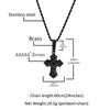 Hip Hop Ladder Square Zircon Cross Pendant Personalized Hip Hop Trend Men's Necklace Accessories
