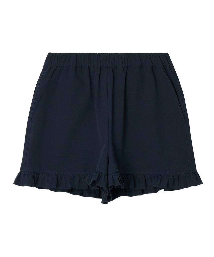 Nyuluki Frill Banded Shorts_Navy