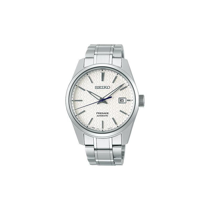 SEIKO Presage series 100 meters waterproof Automatic Steel Strap men s watch white dial SARX075 синий