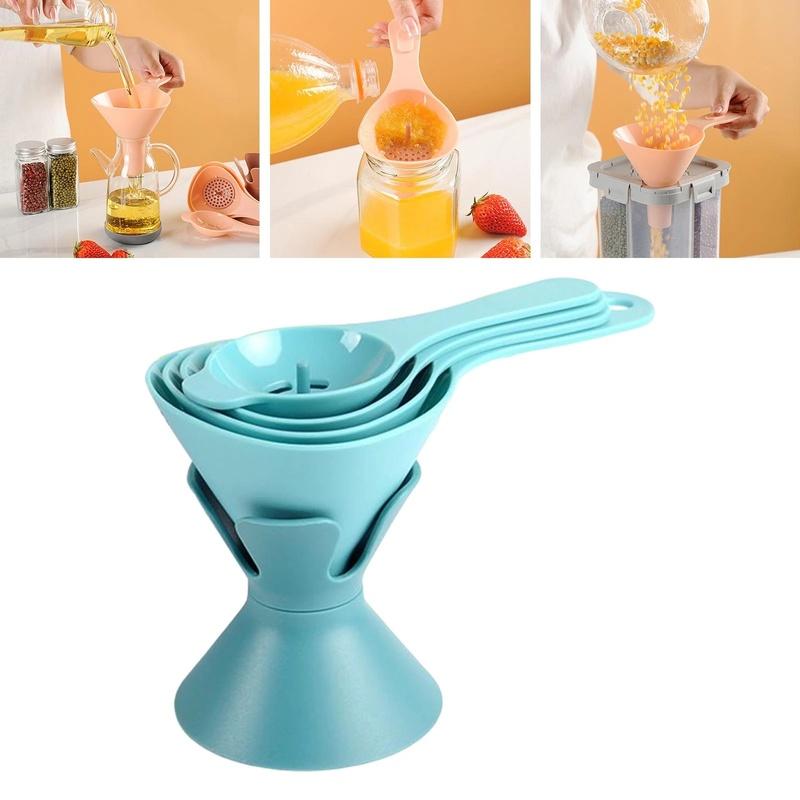 Multifunctional Funnel Removable Filter Durable and Sturdy Filling Residue Separation Six In One Filter for Essential Oil