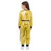 Girls Dance Clothing Set Glossy Metallic Workout Top and Pocket Pants Hip Hop Jazz Street Performance Outfit