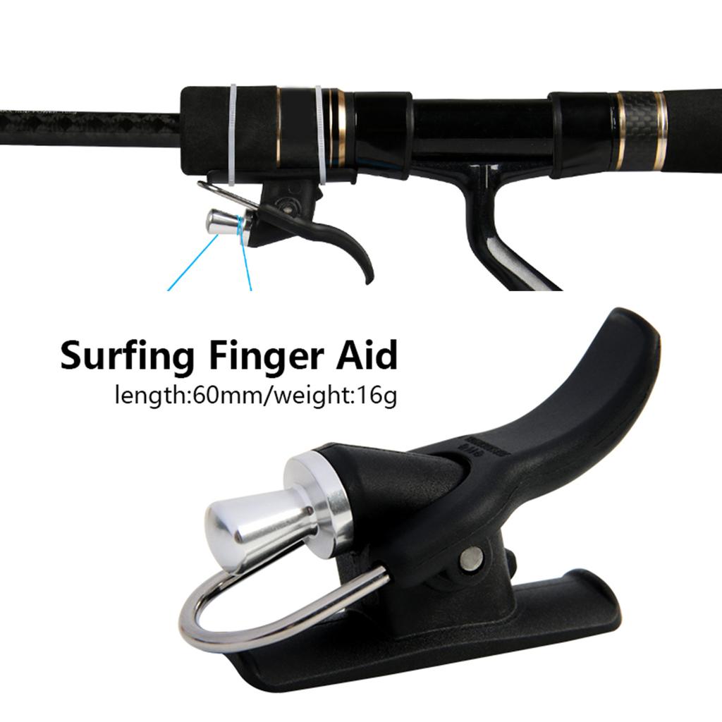 Trigger per Pesca dalla Riva Trigger per Pesca in Mare Trigger da Lancio Ausilio per Lancio con Mulinello Fisso Morsetto per Canna da Pesca Marina Grilletto a Pulsante Pollice