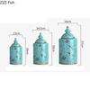 Vintage European Flower and Bird Ceramic Storage Jar Vase Decoration Porcelain Art Crafts Tea Coffee Beans Candy Storage Jar New