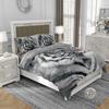 3D Cotton Satin Bedding 140X200Cm Grey Tiger