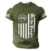 Men's Short Sleeve T-Shirt Independence Day Print Casual Summer Top Patriotic Party Tee