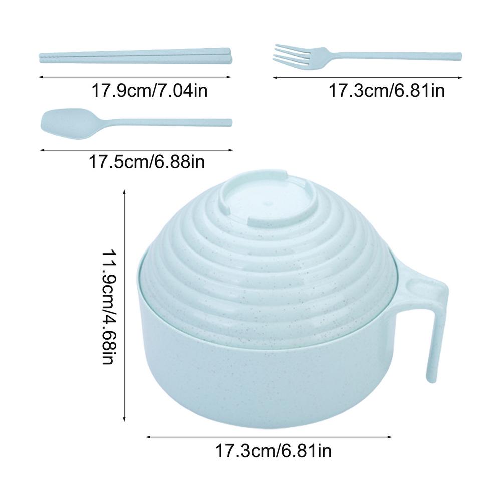 Dinnerware Cutlery Set Natural 3 Piece Set Dinnerware Sets With Lid Fashionable Bowl Sets Includes Chopsticks Fork Spoon Cutlery