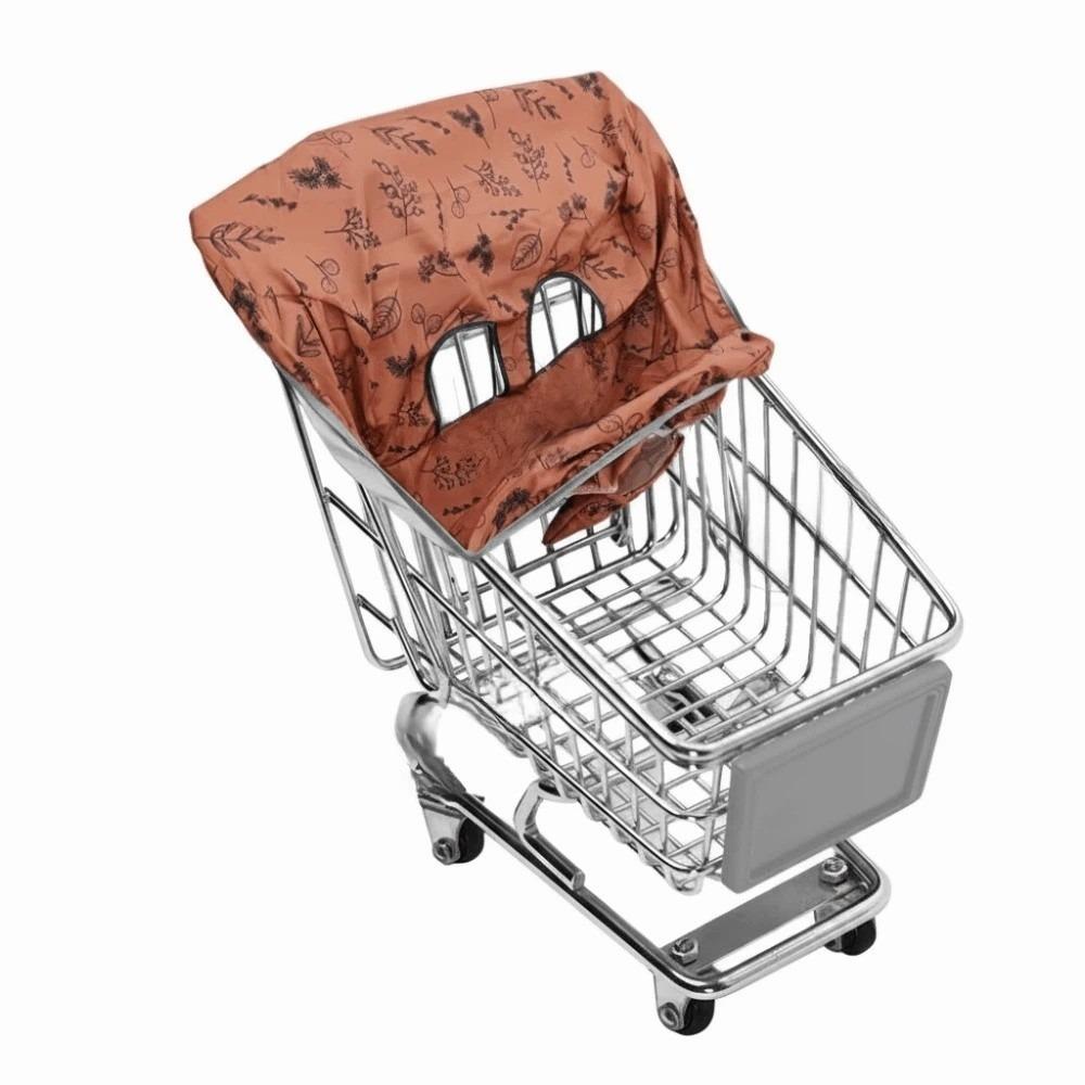 

Polyester Baby Shopping Cart Seat Cover Cartoon Printed Seat Cover Supermarket Carts Leaf