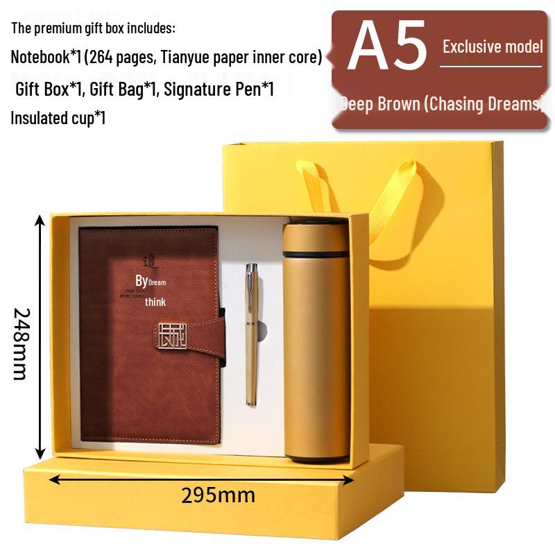 A5 Custom Strap Diary Notebook with Logo in Gift Box