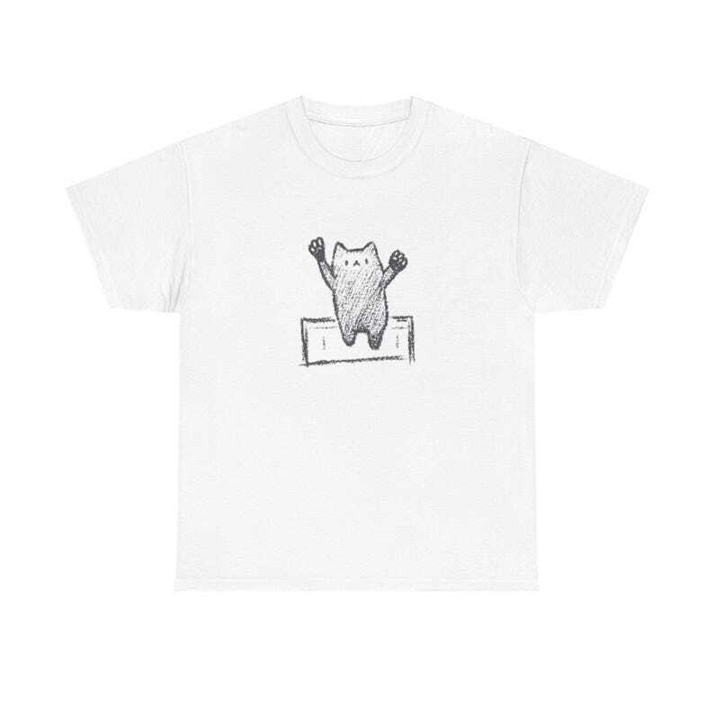 Cute Cat Graphic Tee, Unisex Shirt, Unisex T-Shirt S