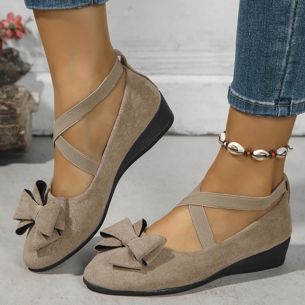 Fashion Flats Bow Shoes Anti-slip Casual Running Shoes 2024 New Summer Fashion Lightweight Wedge Loafers Zapatos De Mujer Sneakers Women