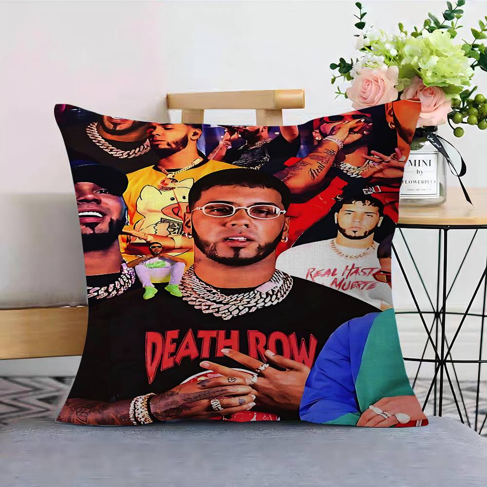Rapper Real A-Anuel AA Cushion Cover Pillowcase Upholstery Sofa Throw Pillow Home Decor Pillowcas