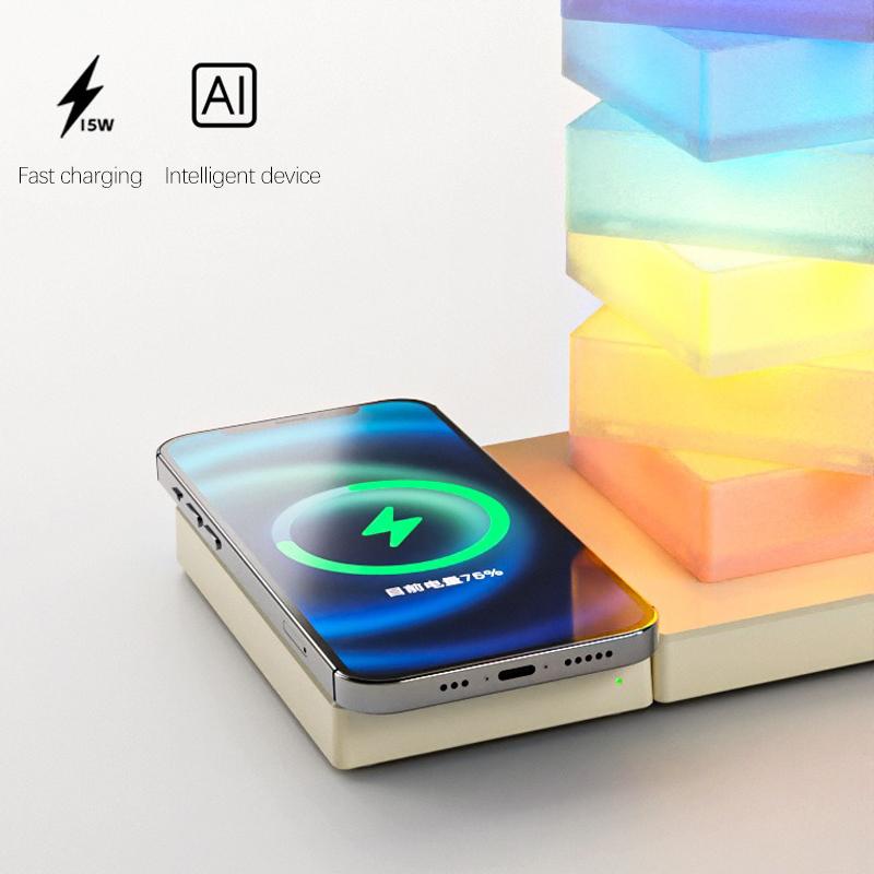 LED Desk Lamp with Wireless Charger and USB Plug In Port Bedside Night Light Touch Dimmable Eye-Caring for Gaming Reading Home