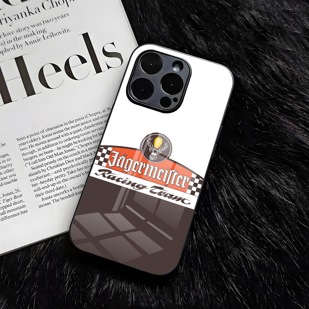 Hot J-Jagermeisters Phone Case For IPhone 17 Air 16 E Pro Max 15 14 13 Mini 12 Pro 11 Max Plus Black Glass Cover