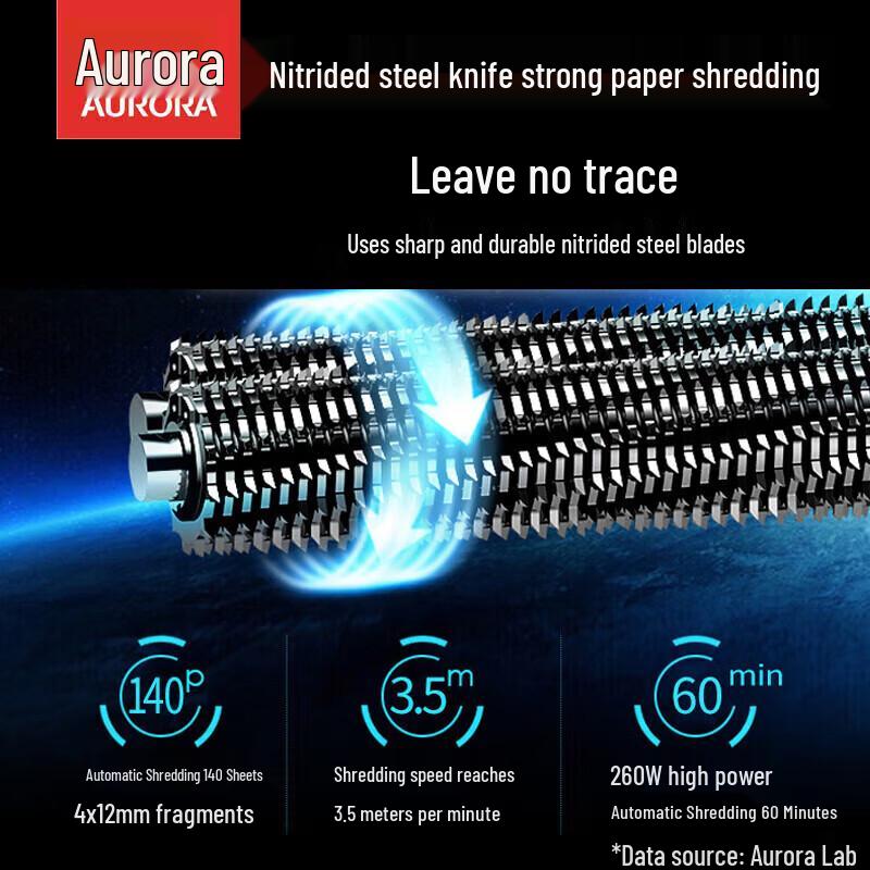 AURORA AS140CM Auto Feed Paper Shredder, P-4 Security