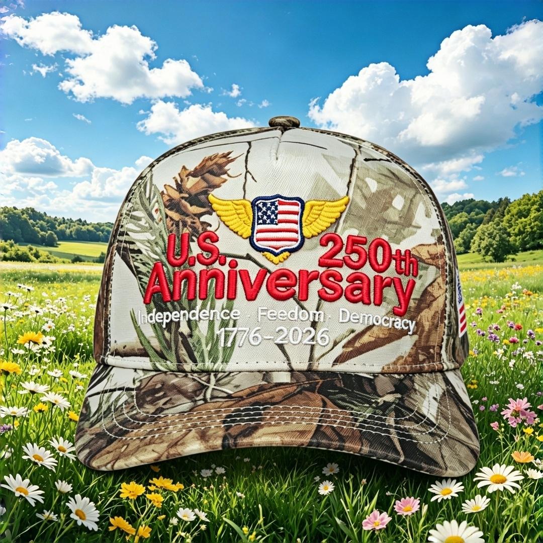Usa 250Th Anniversary Patriotic Baseball Cap Independence Day 1776- Embroidery Trucker Hat For Men Women Adjustable