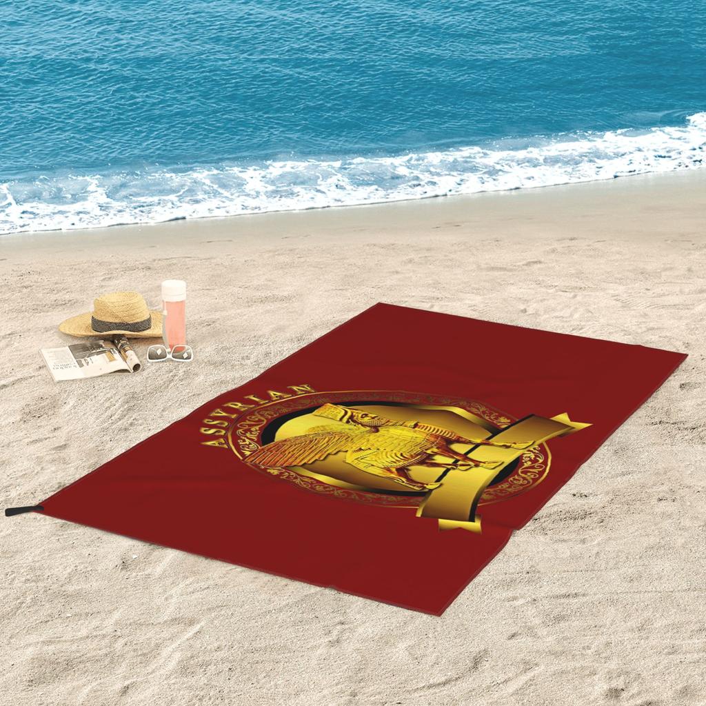 Luxury Assyrian Suryoyo Flag Beach Towel Soft Microfiber Quick Dry Absorbent Quick Towels For Bath