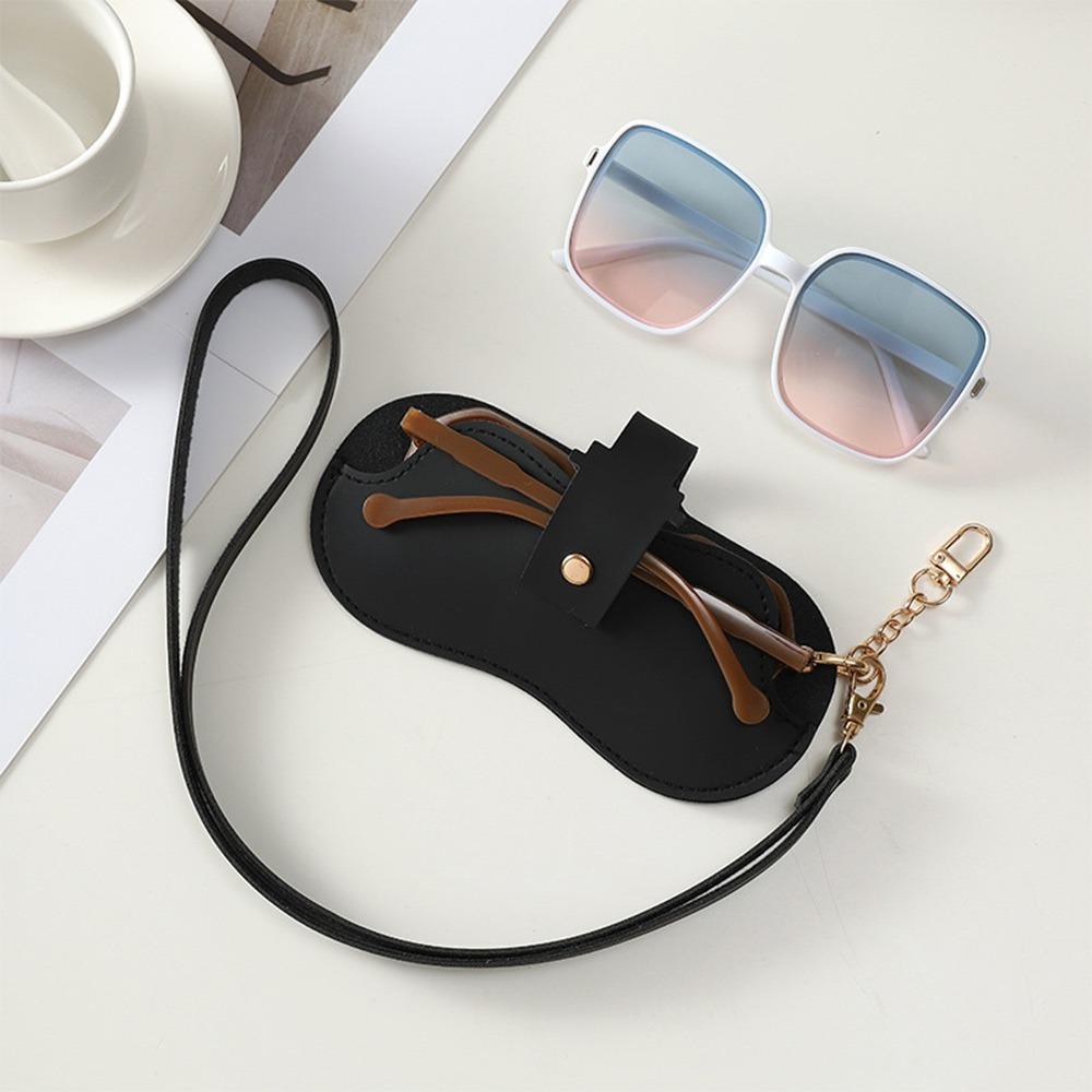 

with Lanyard Sunglasses Pouch Solid Color SunGlasses Holder Eyewear Accessories чорний
