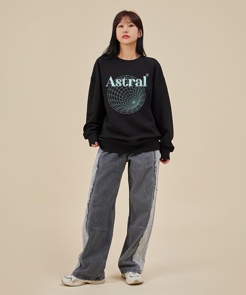 ASTRAL PROJECTION Astral Tunnel Loose Fit Sweatshirt_Black