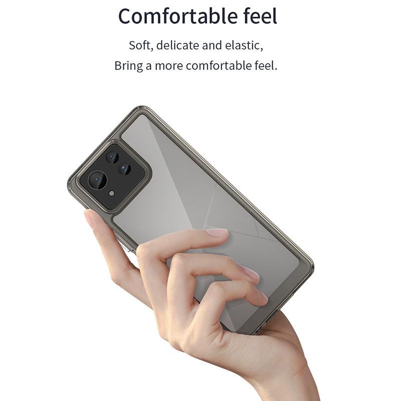 Transparent PMMA Case For Asus Zenfone 11 Ultra 10 9 Zenfone11Ultra Zenfone10 Zenfone9 TPU Colorful Soft Border Hard Shell Cover