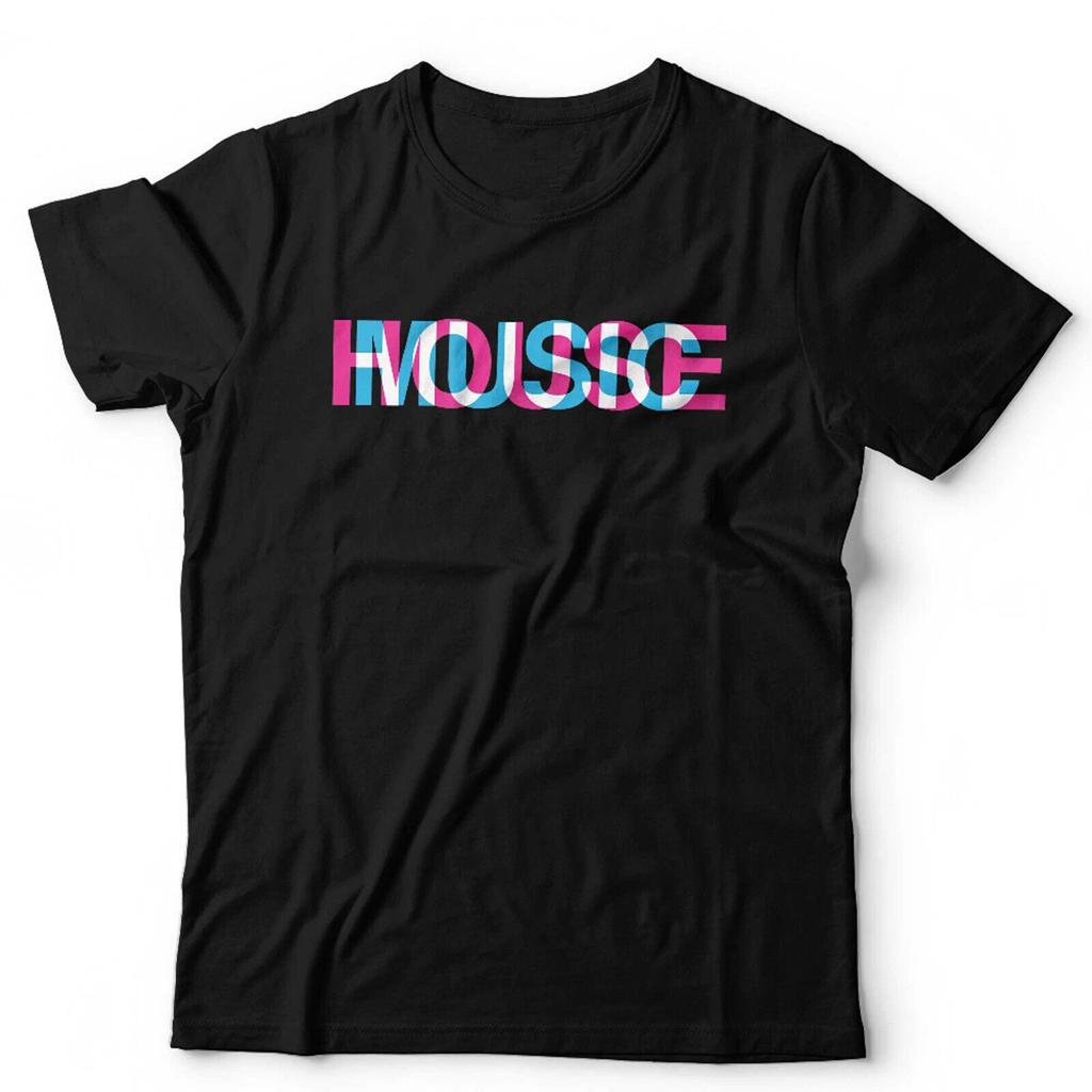 T-shirt House Music Logo Glitch Unisex EDM Electro Dance Disco Acid