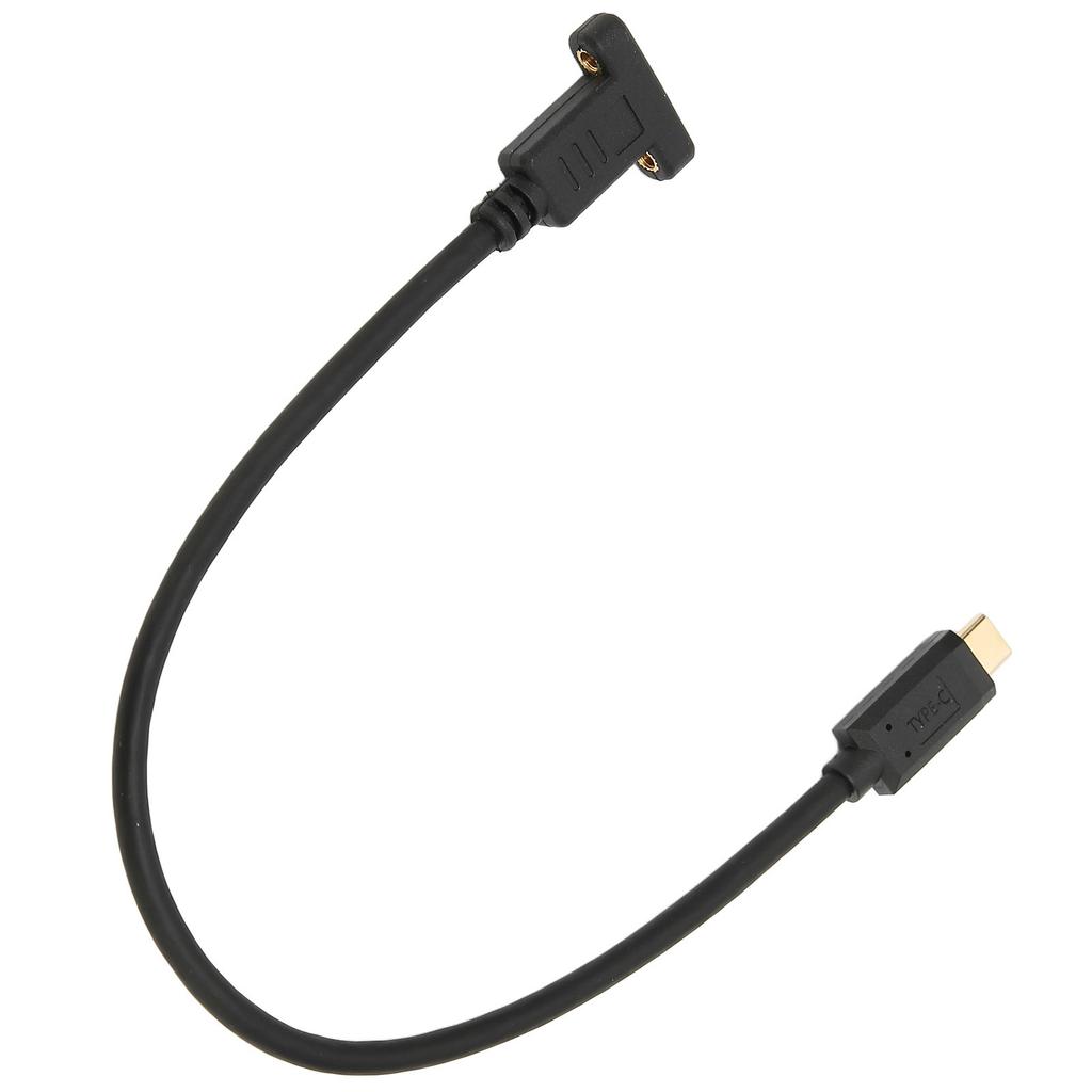 USB Extension Cable 0.3M USB 3.1 Type C Male to Female 10Gbps Gold Plated Data Cable with Panel Mounting Screw Hole