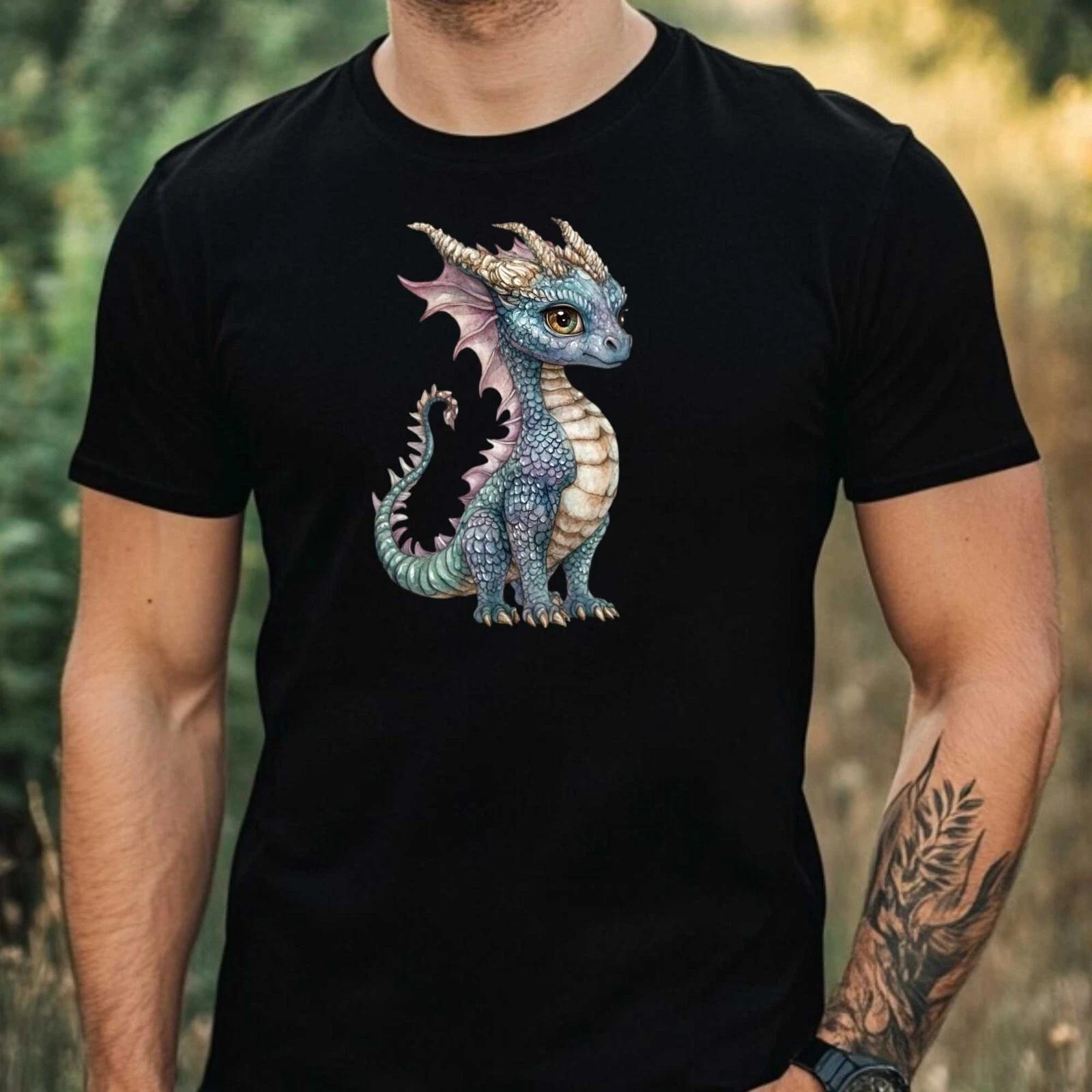 T-Shirt Herren Fabelwesen Aquarell Motiv Baumwolle Größe XS bis 5XL M