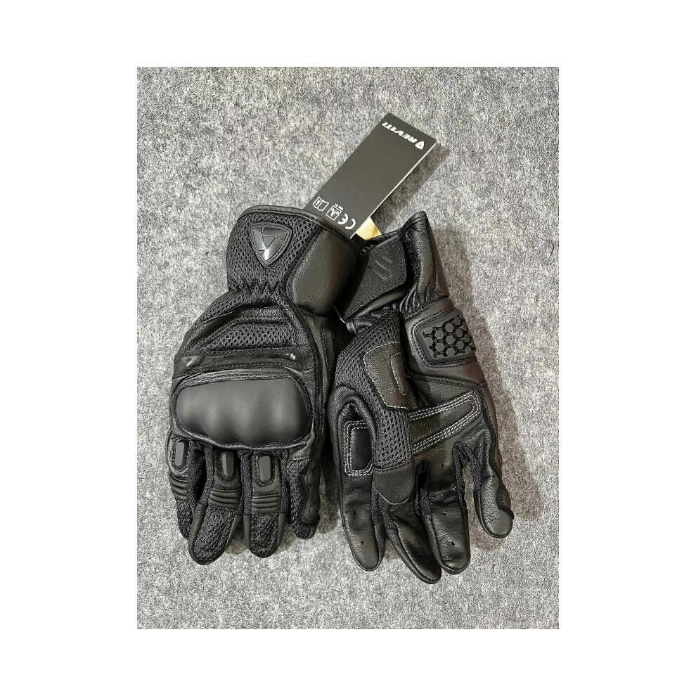 (XXL, Gray) Revit Dirt3 Touch Screen Men's Gloves Genuine Leather Motorbike Moto GP Street Bike Off Road Racing Grey