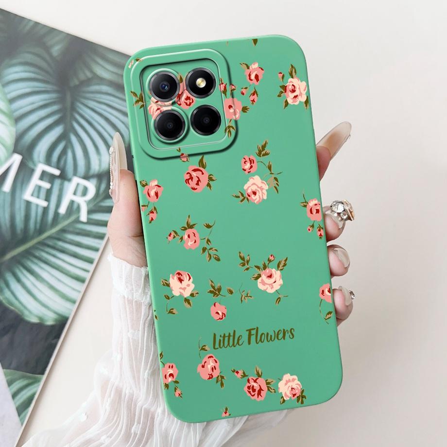 For Huawei Honor X8 4G 5G X8a X8b Phone Case Soft Liquid Silicone Bumper HonorX8 X 8 Anti-knock Cute Panda Astronaut Cover Capa