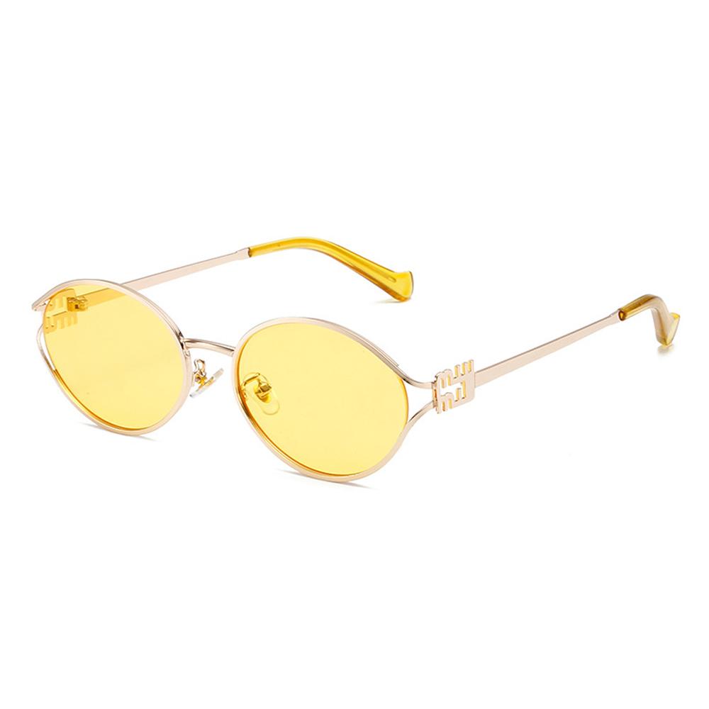 

Модные овальные солнцезащитные очки женские мужские дизайнерские металлические оправы солнцезащитные очки женские градиентные линзы очки UV400 De Sol Oculos Other