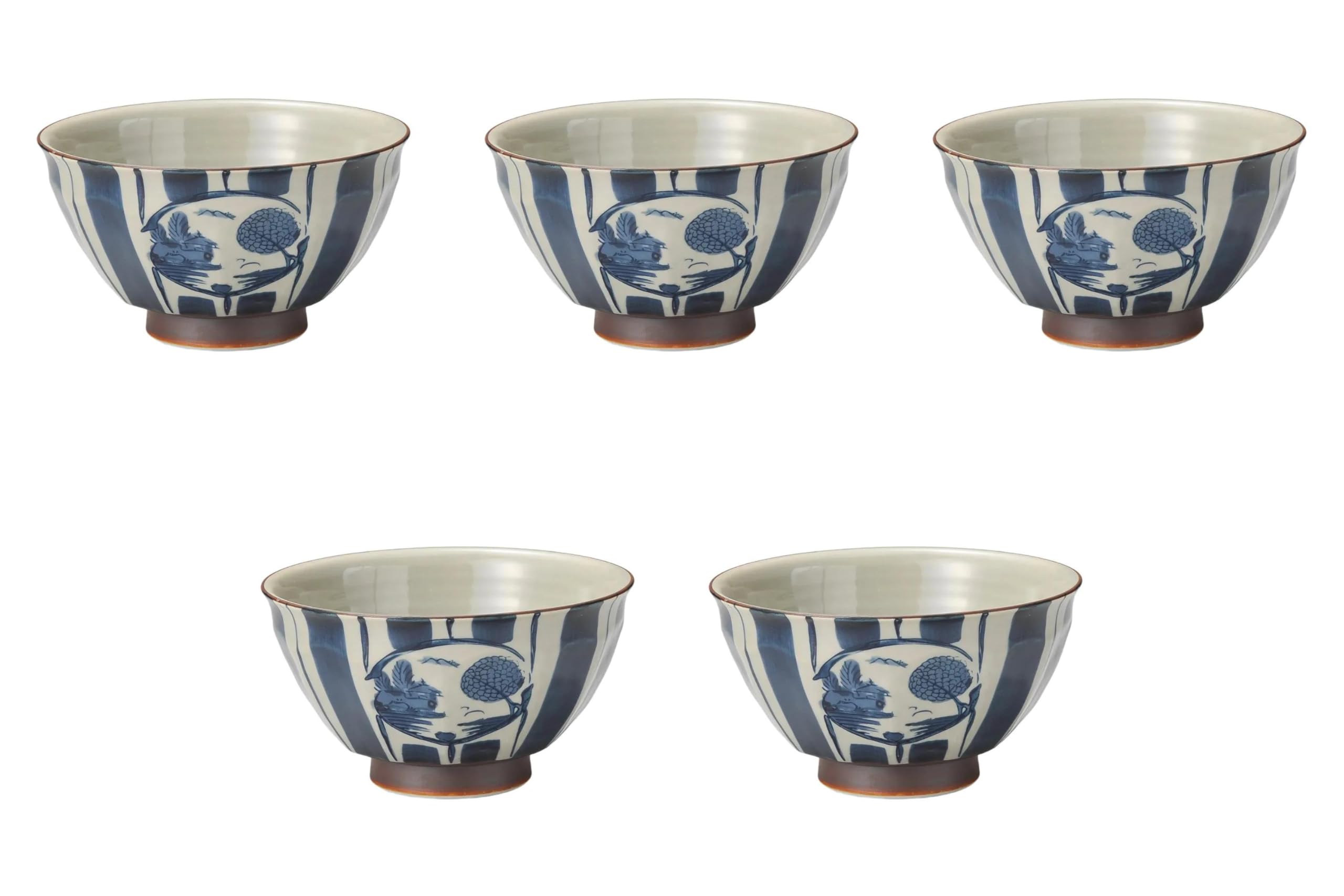 

Set of 5 Tokusa Mountain Water Beveled Bowls x Arita Setomonohonpo (Medium) [16 9cm] Multi-Purpose Bowls, Ware,