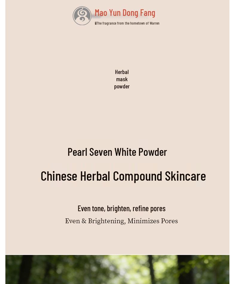 Herbal Pearl Mask Powder: Revitalizes Dull Skin and Nourishes with Ancient Chinese Methods