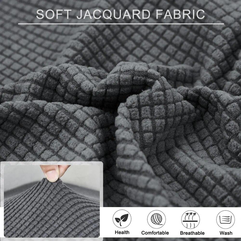 Jacquard Sofa Seat Cover Plain Stretch Couch Cushion Case Folar Fleece Solid Sofa Covers Living Room Sofa Furniture Protector