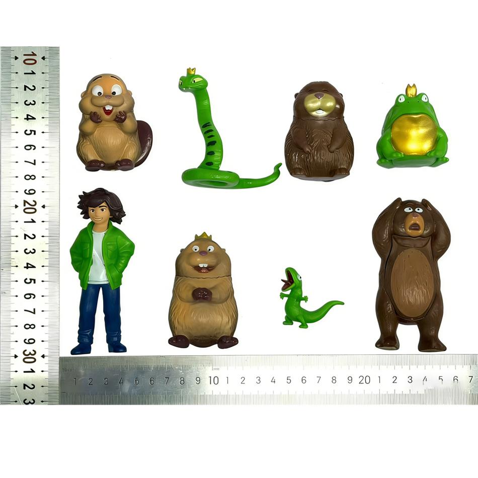 12Pcs Box Hoppers Beaver Transformation Plan Series Figures with Hidden Edition Cute Cartoon Model Toy Surprise Gift for Kids