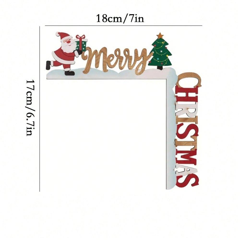 

1pc Metal Christmas Door Frame Decor, Festive Hanging Ornament with Pendants for Home Party, Modern Wall Art Gift for Door Tabletop TY6510-02