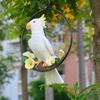Süßer Harzpapagei mit Ring zum Aufhängen am Baum Outdoor-Gartendekoration Statue Tierplastik für Zuhause Büro Zimmer Dekor Schmuckstück