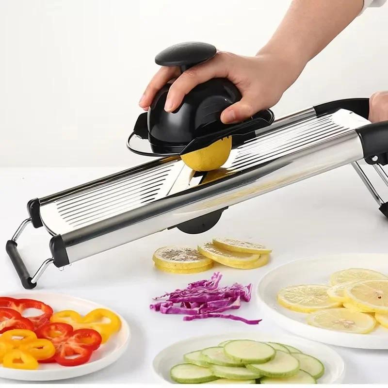 304 Stainless Steel Professional Vegetable Slicer Grater with Blades Adjustable Cutter Vegetable Kitchen Accessories