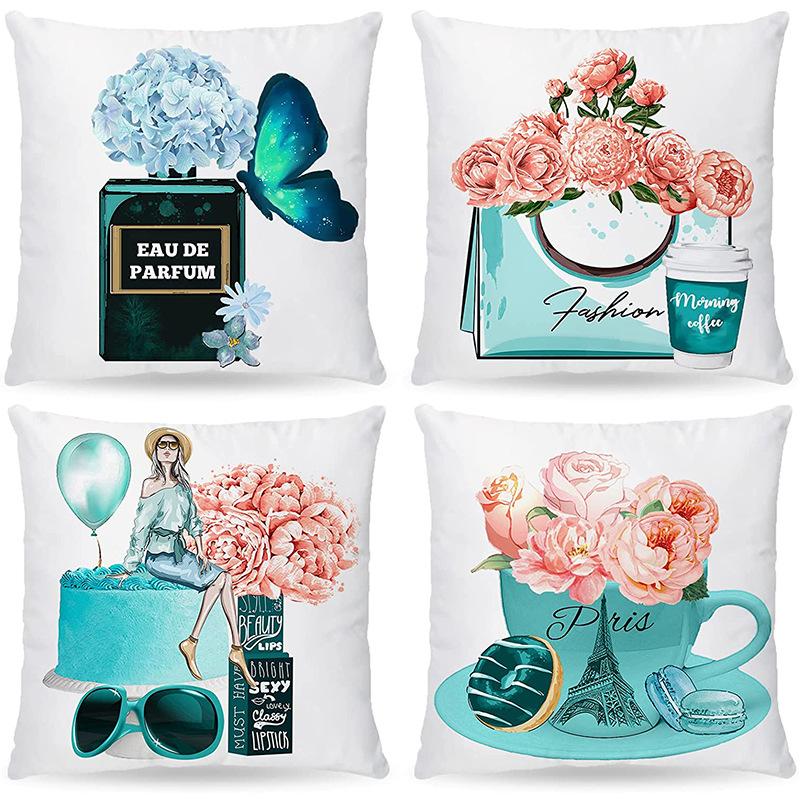 Perfume Bottle Pillow Cover Fashion Women'S Pet Home Sofa Car Ornament French Cushion Cover Premium Durable Quality