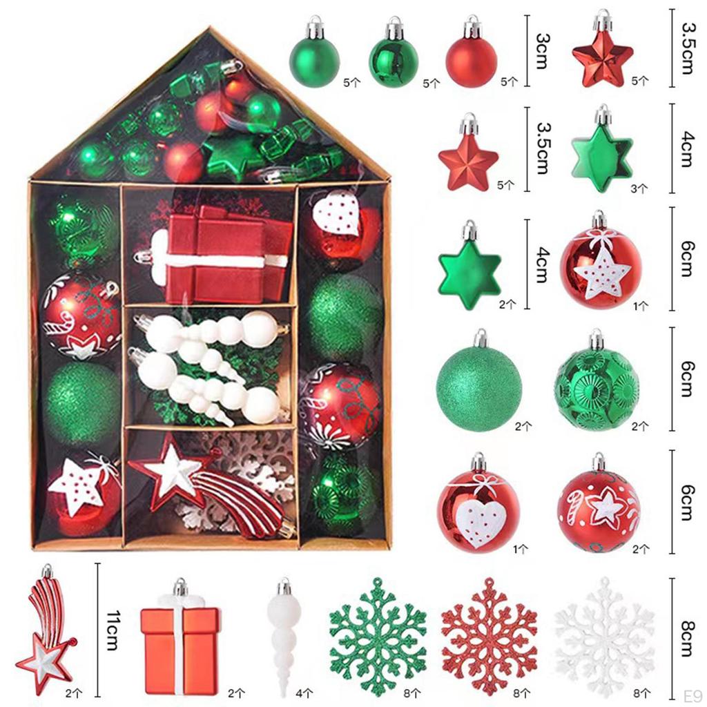 Ball Ornaments Decorative Shatterproof DIY Tree Decorations for Holiday, , Festive Photo Prop