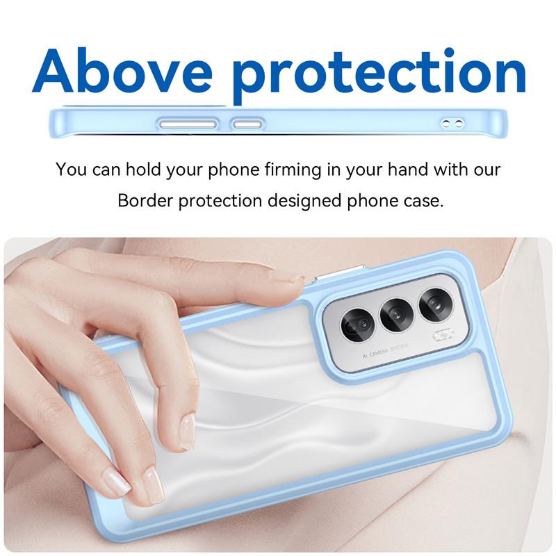 For OPPO Reno12 Case OPPO Reno12 5G Cover TPU Border Acrylic Backplane Protective Phone Cases For OPPO Reno 12 Pro Funda
