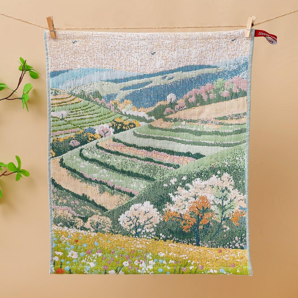 34x40cm Large Hand Towel 4 Layer Cotton Gauze Kitchen Towel Kindergarten Children D